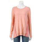 Women's Sonoma Goods For Life&trade; Mixed-media Eyelet Top, Size: Xs, Red Other