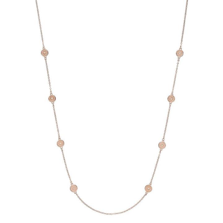 Apt. 9&reg; Medallion Long Station Necklace, Women's, Pink