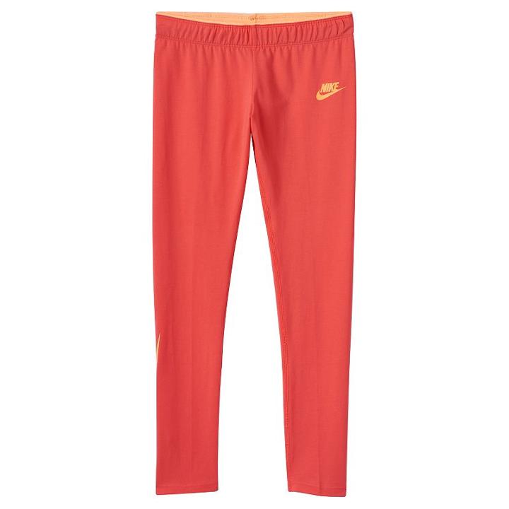 Nike, Girls 7-16 Graphic Yoga Leggings, Girl's, Size: Large, Orange Oth