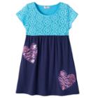 Design 365 Girls 4-6x Crochet Lace Dress, Girl's, Size: 5, Dark Blue