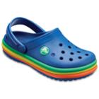 Crocs Rainbow Band Kids' Clogs, Size: 8 T, Blue (navy)