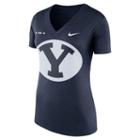 Women's Nike Byu Cougars Striped Bar Tee, Size: Large, Blue (navy)