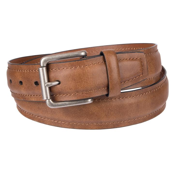 Men's Sonoma Goods For Life™ Stitched Roller-buckle Belt, Size: Medium, Dark Beige