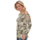 Juniors' Pink Republic Ladder-sleeve Top, Teens, Size: Medium, Green Oth
