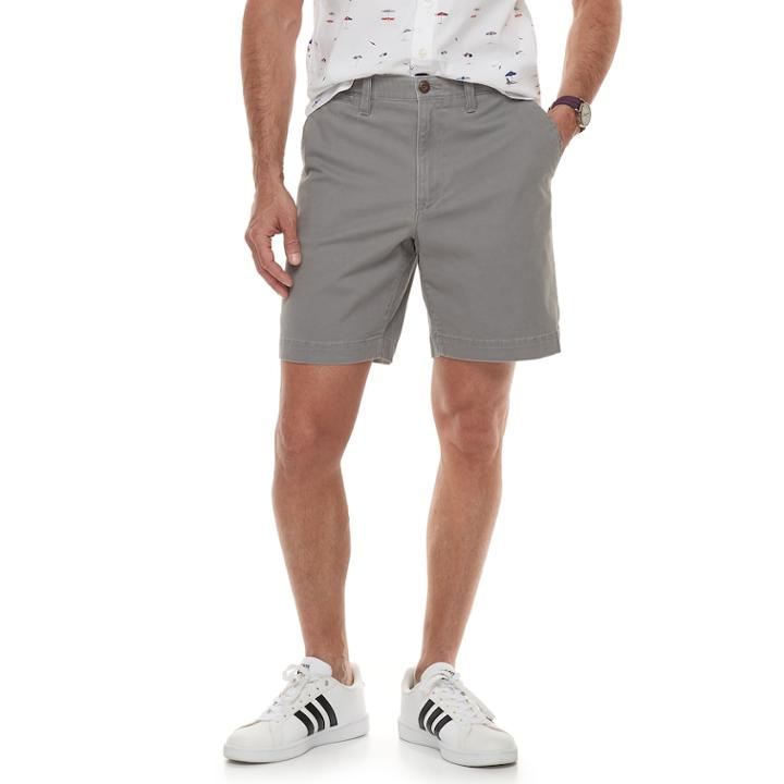 Men's Sonoma Goods For Life&trade; Modern-fit 8-inch Stretch Flexwear Flat-front Shorts, Size: 35, Med Grey