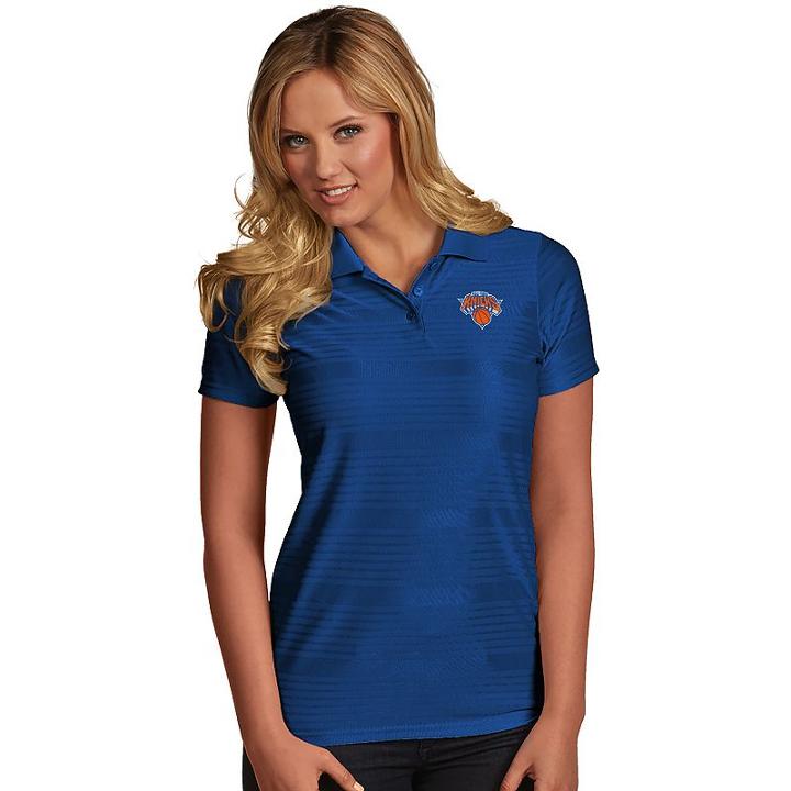 Women's Antigua New York Knicks Illusion Polo, Size: Medium, Dark Blue