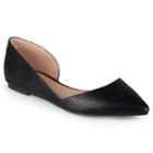 Journee Collection Cortni Women's Pointed-toe Flats, Girl's, Size: Medium (7), Black