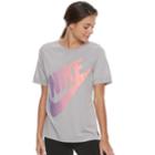 Women's Nike Sportswear Large Logo Graphic Tee, Size: Small, Dark Grey