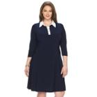 Plus Size Chaps Fit & Flare Shirtdress, Women's, Size: 18 W, Blue (navy)