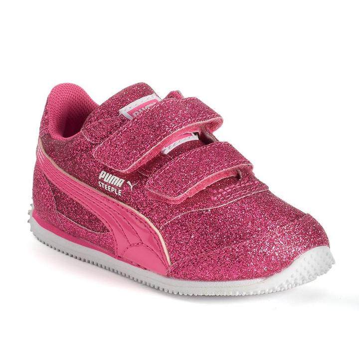 Puma Steeple Glitz Glam V Toddler Girls' Shoes, Girl's, Size: 7 T, Pink
