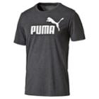 Men's Puma Essential Heathered Tee, Size: Large, Black