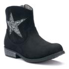 So&reg; Nicki Girls' Western Ankle Boots, Size: 2, Black