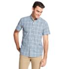 Men's Izod Cool Fx Breeze Classic-fit Plaid Casual Button-down Shirt, Size: Medium, Blue