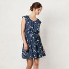 Women's Lc Lauren Conrad Pleated Shift Dress, Size: Large, Blue