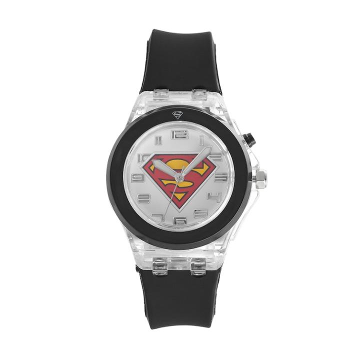 Superman Logo Kids' Light-up Watch, Boy's, Black