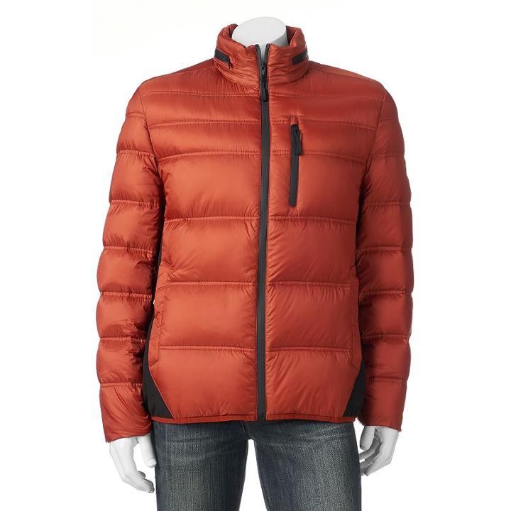 Men's Towne Hipster Puffer Coat, Size: Xl, Red Overfl