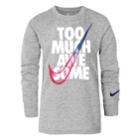 Boys 4-7 Nike Too Much Awesome Graphic Tee, Size: 7, Grey Other