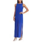 Petite Chaps Georgette Overlay Full-length Dress, Women's, Size: 8 Petite, Blue