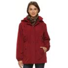 Women's Gallery Hooded Anorak Jacket & Scarf Set, Size: Large, Red