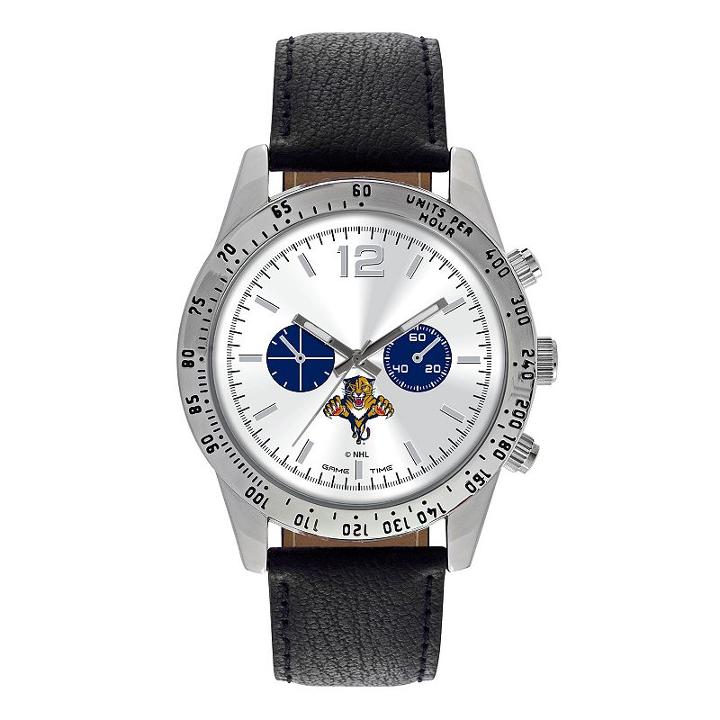 Men's Game Time Florida Panthers Letterman Watch, Black