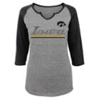 Women's Iowa Hawkeyes Over The Line Tee, Size: Medium, Dark Grey