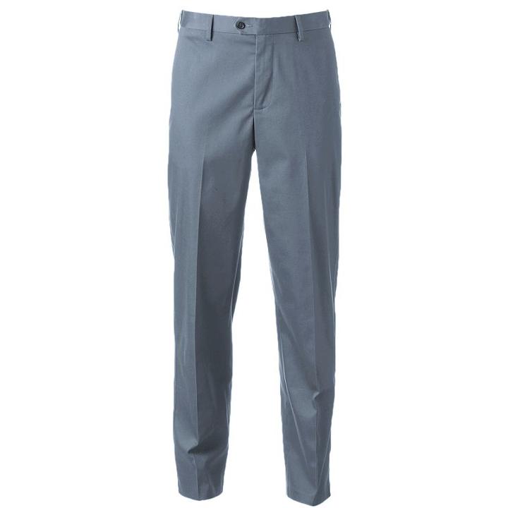 Men's Croft & Barrow&reg; Classic-fit Flat-front No-iron Stretch Pants, Size: 44x32, Blue
