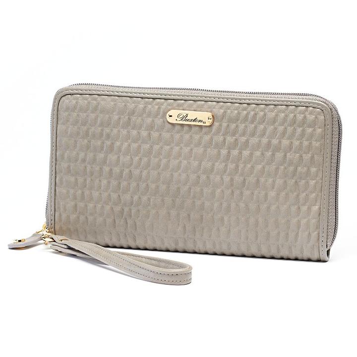 Buxton Crinkle Convertible Wristlet Wallet, Women's, Grey