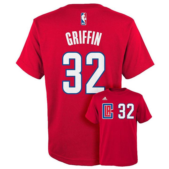 Boys 8-20 Adidas Los Angeles Clippers Blake Griffin Player Tee, Boy's, Size: S(8), Ovrfl Oth
