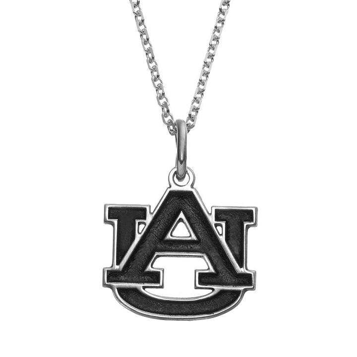 Fiora Sterling Silver Auburn Tigers Team Logo Pendant Necklace, Women's, Size: 16, Grey