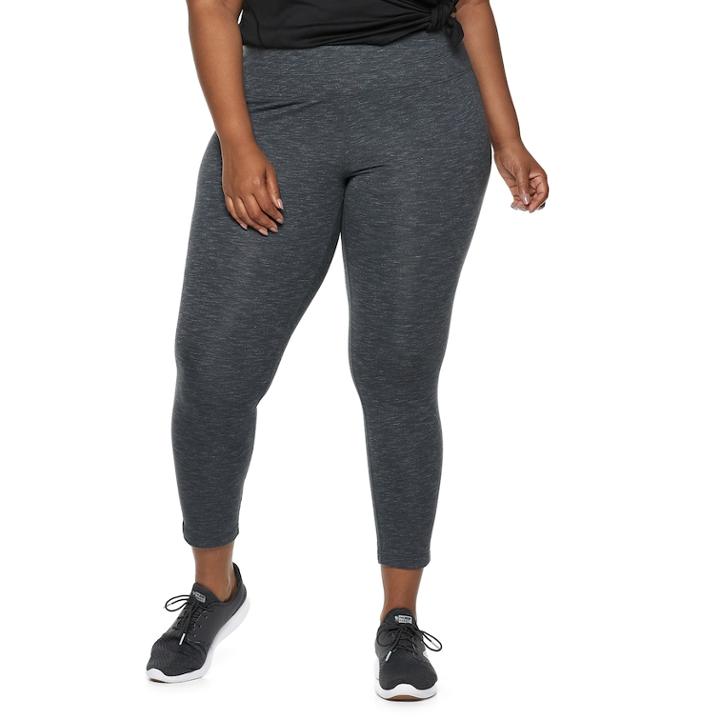 Plus Size Tek Gear Cropped Legging, Women's, Size: 1xl, Dark Grey