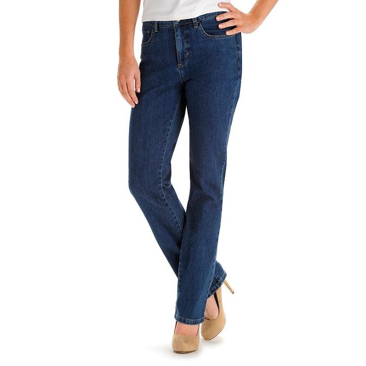 Women's Lee Classic Fit Slimming Straight-leg Jeans, Size: 6 Avg/reg, Blue