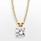 14k Gold 1/2-ct. T.w. Igl Certified Diamond Solitaire Pendant, Women's, Size: 18, White