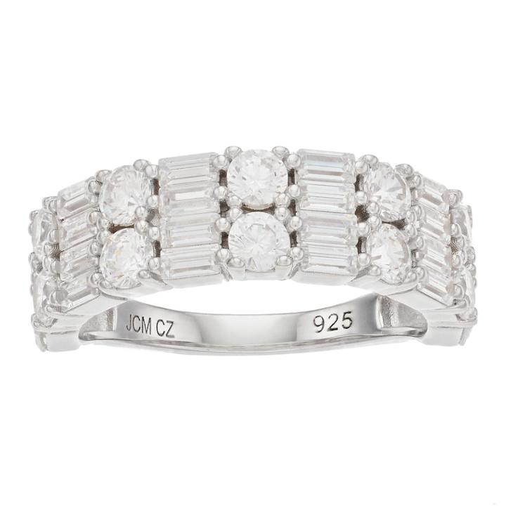 Sterling Silver Cubic Zirconia Baguette Ring, Women's, Size: 7, White