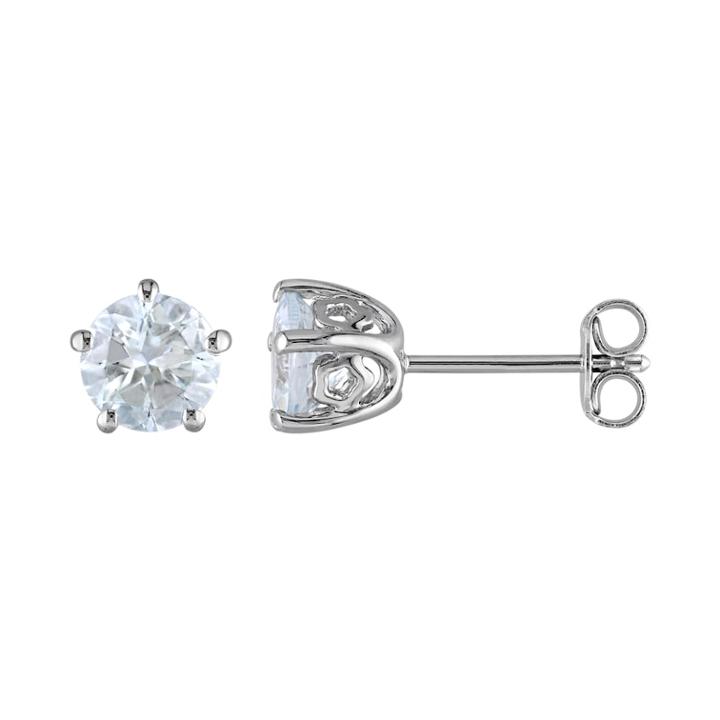 Stella Grace Laura Ashley Sterling Silver Aquamarine Stud Earrings, Women's, Blue