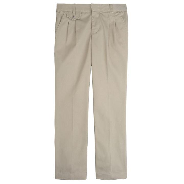 Girls 7-20 & Plus Size French Toast School Uniform No Wrinkle Pleated Pants, Girl's, Size: 20, Beig/green (beig/khaki)
