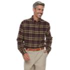 Men's Croft & Barrow&reg; Classic-fit Patterned Flannel Button-down Shirt, Size: Small, Drk Purple