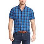 Men's Chaps Regular-fit Plaid Button-down Shirt, Size: Medium, Blue