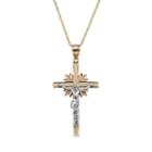 14k Gold Tri-tone Crucifix Pendant Necklace, Women's, Size: 18