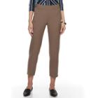 Women's Dana Buchman Stretch Ankle Pants, Size: 10, Med Brown