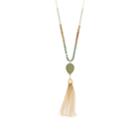 Lc Lauren Conrad Beaded Tassel Pendant Necklace, Women's, Turq/aqua