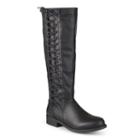 Journee Collection Cinch Women's Knee-high Lace-up Riding Boots, Girl's, Size: 6, Black