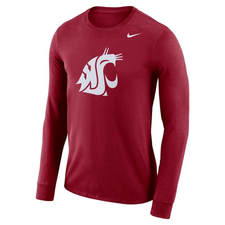 Men's Nike Washington State Cougars Dri-fit Logo Tee, Size: Xl, Wsc Red