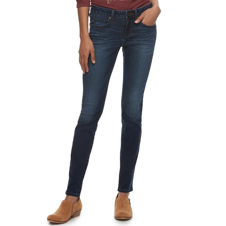 Women's Sonoma Goods For Life&trade; Faded Skinny Jeans, Size: 6 Avg/reg, Blue (navy)
