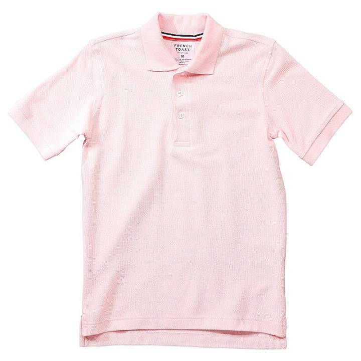 Boys 4-20 French Toast School Uniform Pique Polo, Boy's, Size: 20, Pink