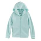 Girls 4-10 Jumping Beans&reg; Zip-front Hoodie With Sparkle Details, Size: 4, Turquoise/blue (turq/aqua)