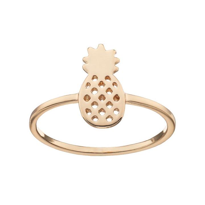 Lc Lauren Conrad Pineapple Ring, Women's, Size: 7, Gold