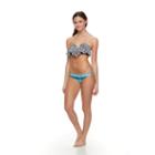 Mix And Match Geometric Flounce Halter Bikini Top, Size: Xs, Oxford
