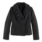 Girls 7-16 So&reg; Faux Wool Peacoat, Size: 10-12, Black