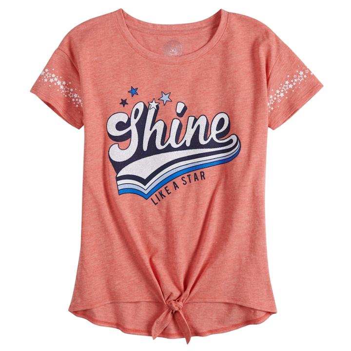Girls 7-16 & Plus Size So&reg; Knot Graphic Tee, Size: 12, Med Red