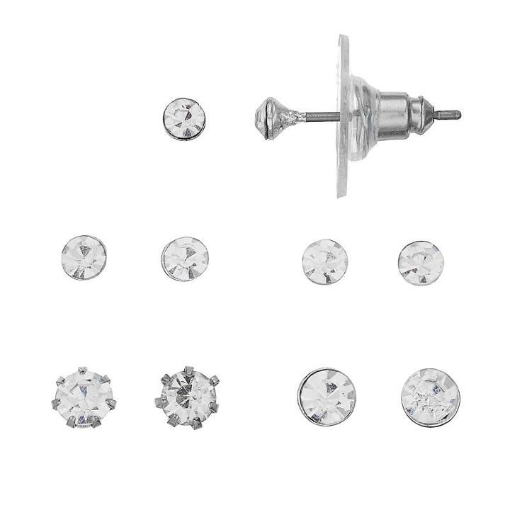 Lc Lauren Conrad Enchanted Simulated Crystal Stud Earring Set, Women's, Ovrfl Oth
